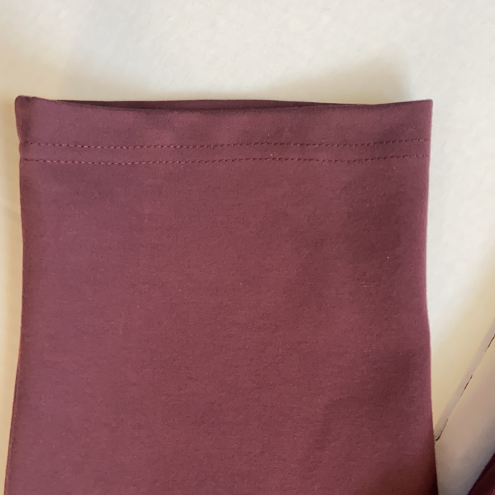 NWT MARLA WYNNE Size 4 Burgundy Elastic Waist Rayon/Nylon/Spandex Blend Pants - Picture 5 of 9